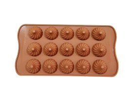 Molde silicona 15 copitos espiral